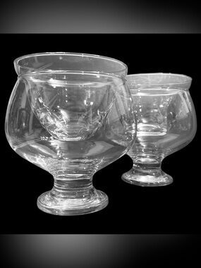 Vintage 1980s Pasabahce Türkiye Marisco Glass Shrimp Cocktail Ice Liner Inserts